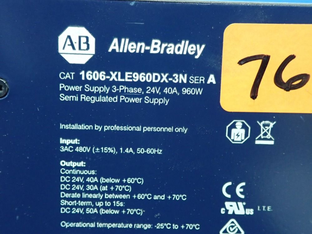 Allen Bradley Power Supply - 1606-xle960dx-3n