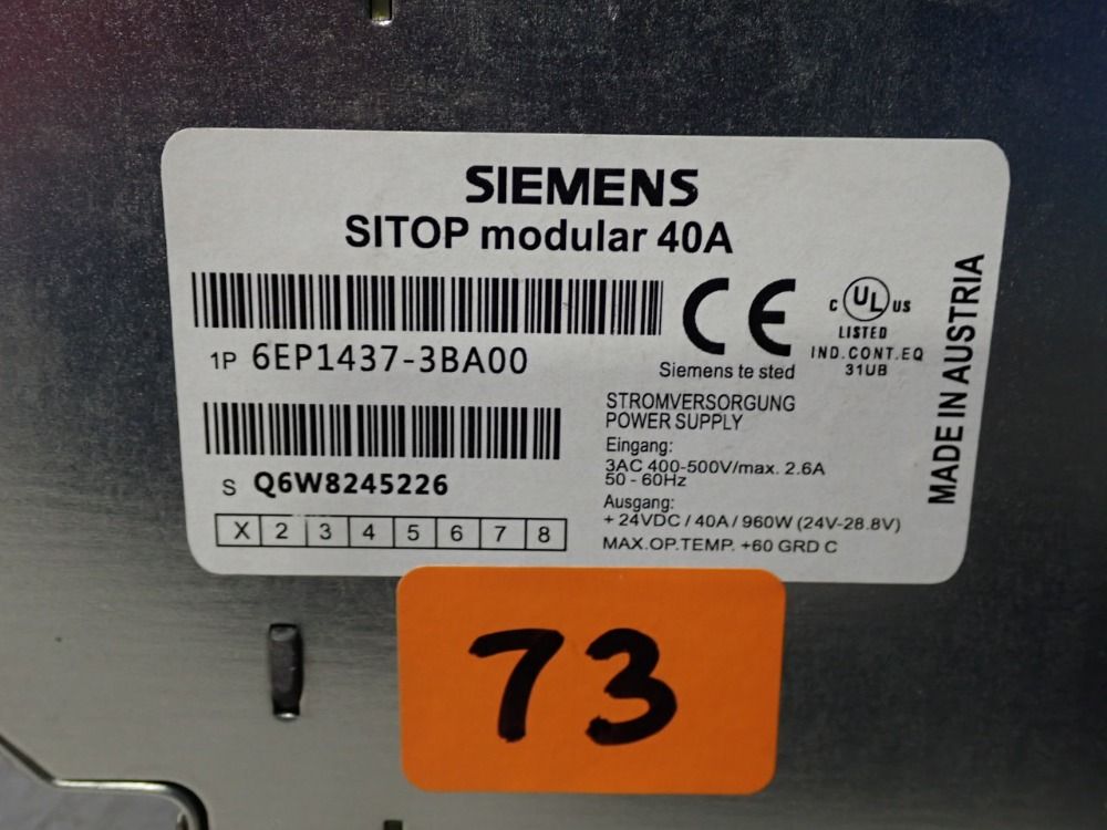 Siemens Power Supply - 6ep1437-3ba00