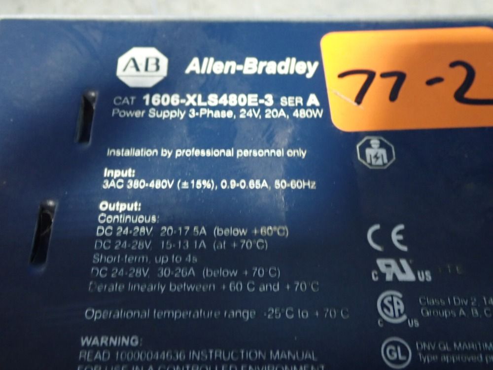 Allen Bradley Power Supply - 1606-xls480e-3