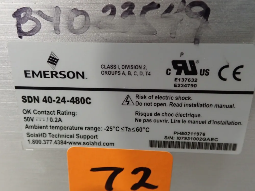 Sola Power Supply - Sdn-40-24-480c