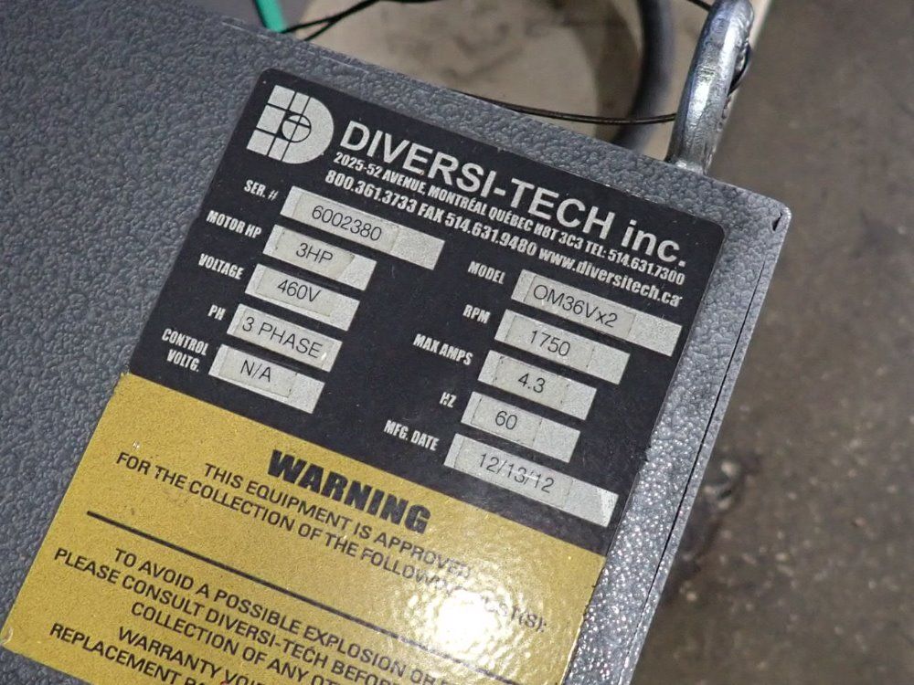 Diversi-tech Inc 3 Hp Mist Collector - Om36vx2