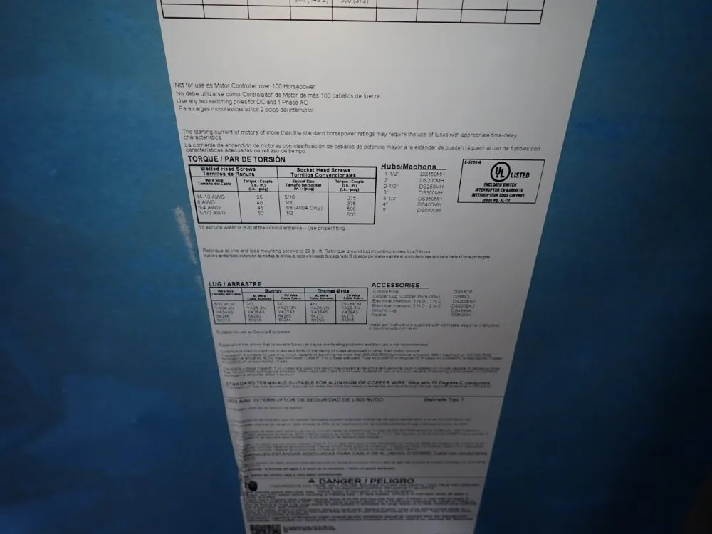 Eaton 600 Amps Fusible Disconnect - Dh366ngk