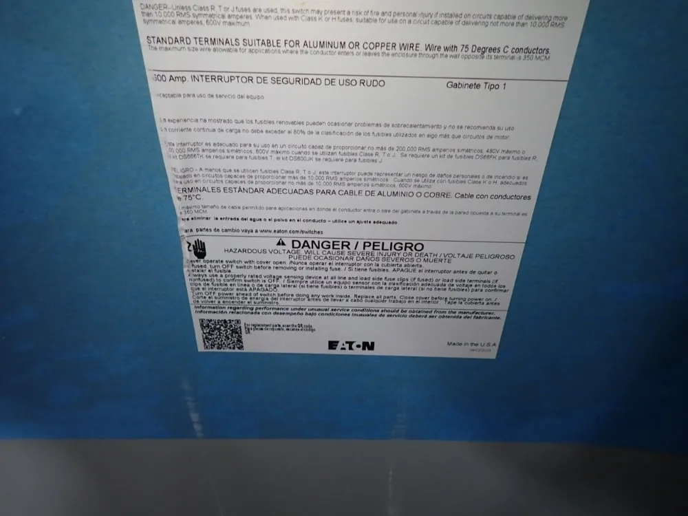 Eaton 600 Amps Fusible Disconnect - Dh366ngk