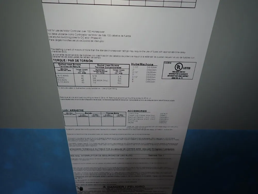 Eaton 600 Amps Fusible Disconnect - Dh366fgk