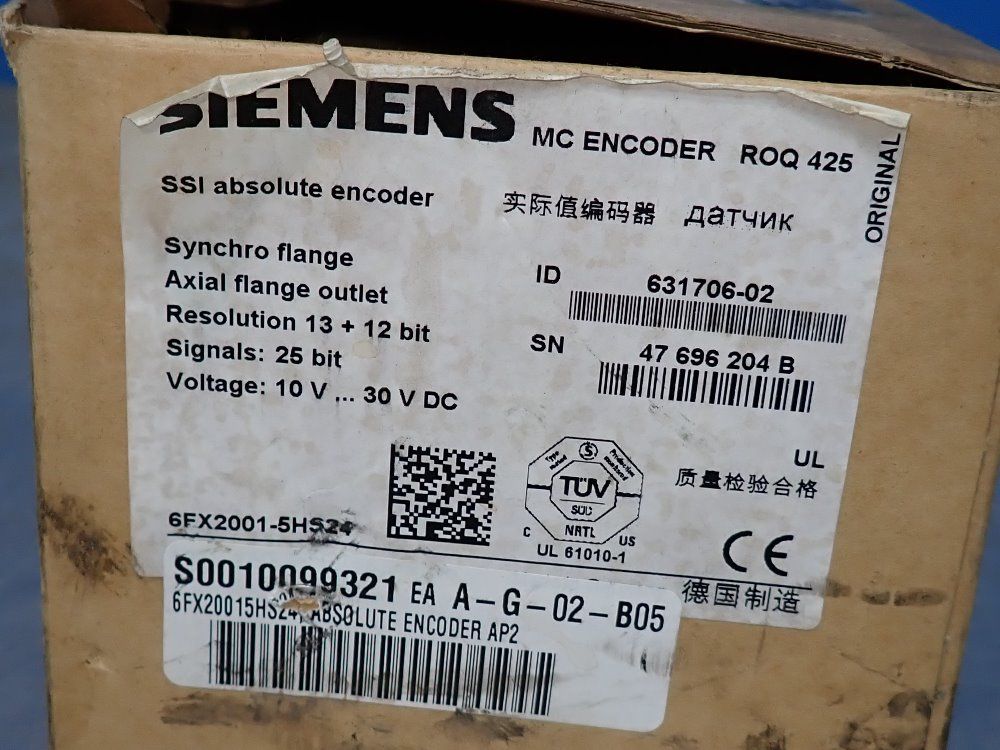 Siemens Ssi Absolute Encoder - 6fx2001-5hs24