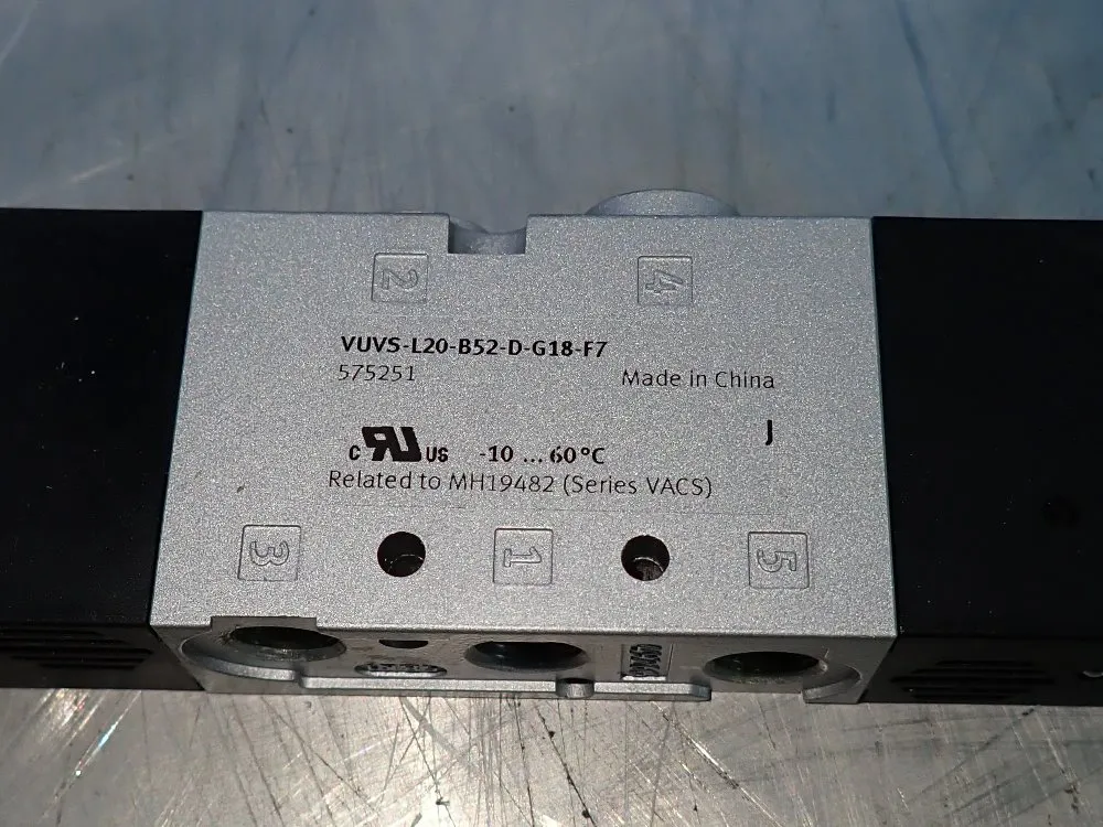 Festo Lot Of 2 Solenoid Valve - Vuvs-l20-b52-d-g18-f7