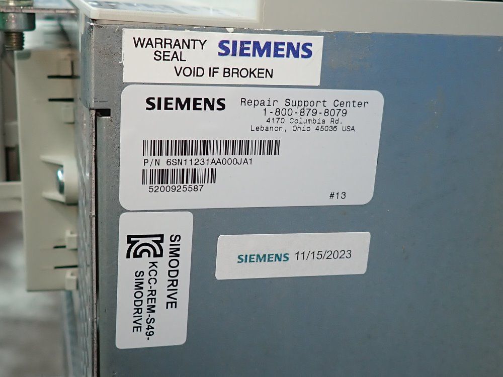 Siemens Ac Drive - 6sn1123-1aa00-0ja1
