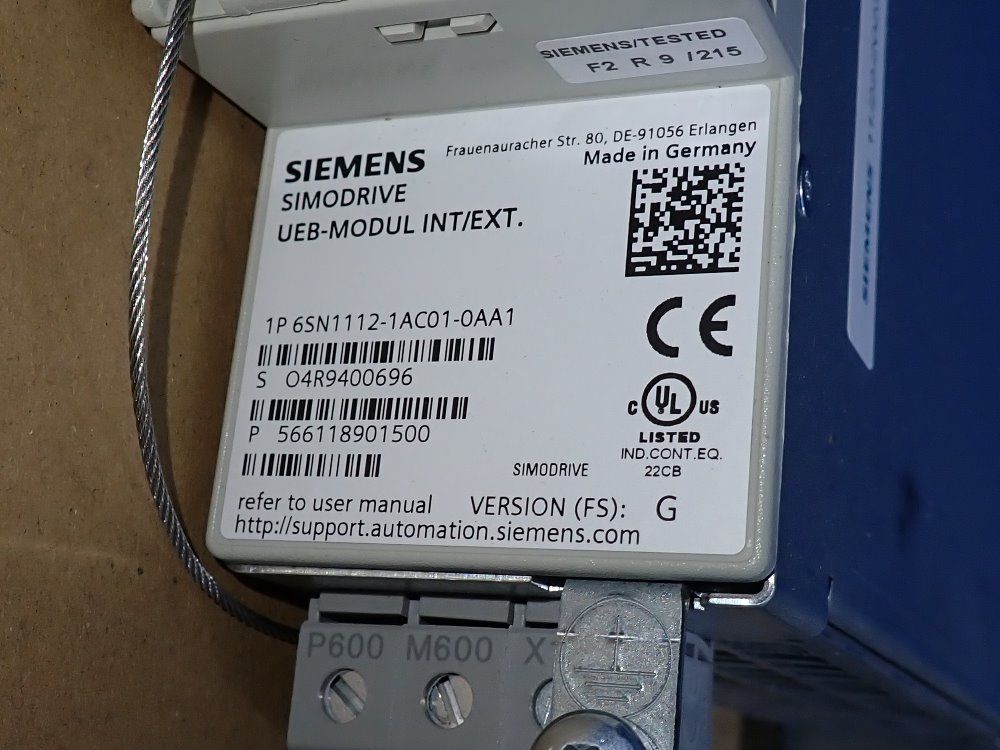 Siemens Infeed Module - 6sn1112-1ac01-0aa1
