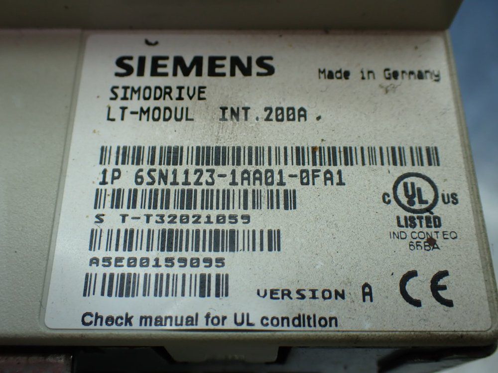 Siemens Simodrive 611 Power Module - 6sn1123-1aa01-0fa1