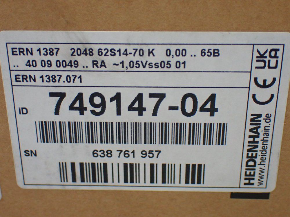Heidenhain Rotary Encoder. Ern 1387 2048 62s14-70 K - 749147-04