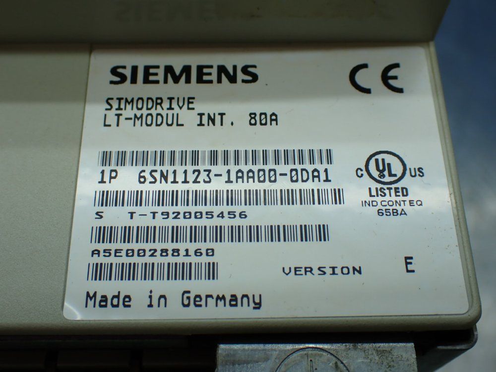 Siemens Simodrive 611 Power Module - 6sn1123-1aa00-0da1