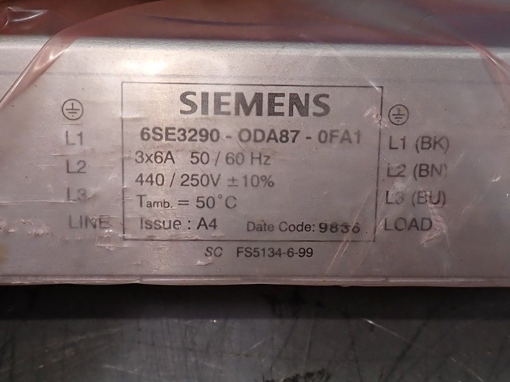 Siemens Power Filter - 6se3290-oda87-0fa1