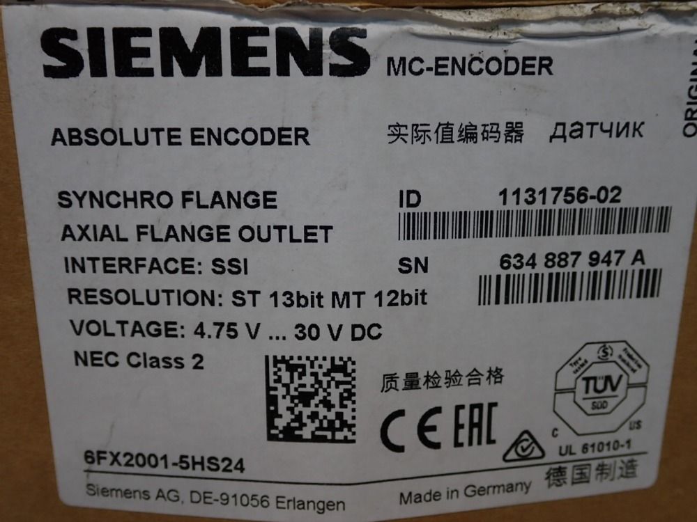 Siemens Absolute Encoder - 6fx2001-5hs24