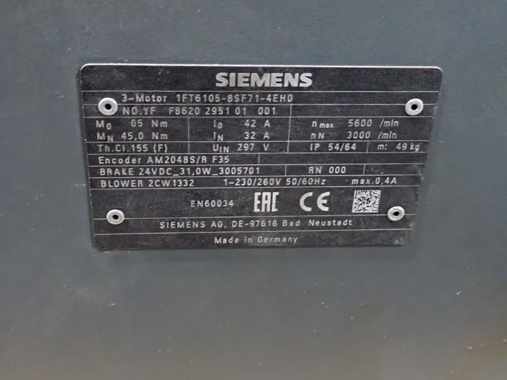Siemens Servo Motor - 1ft6105-8sf71-4eh0