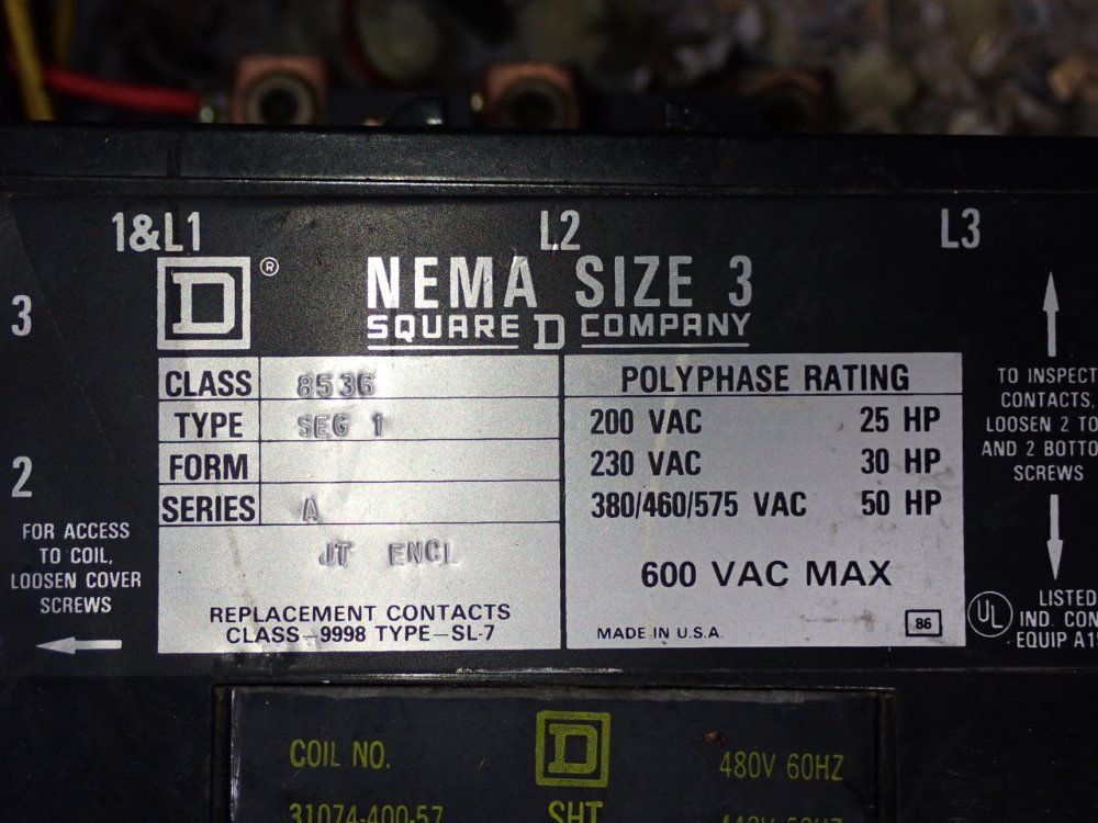 Square D Size 3 Starter