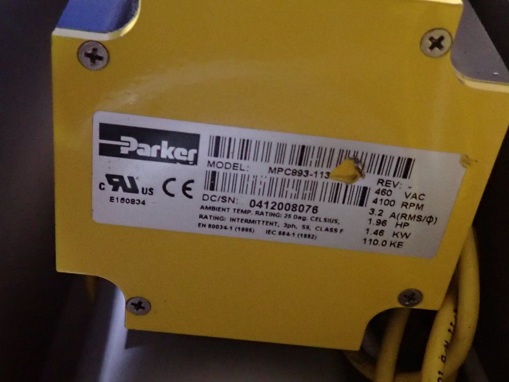 Parker 1.46 Kw Servo Motor And Servo Drive - Mpc893-113