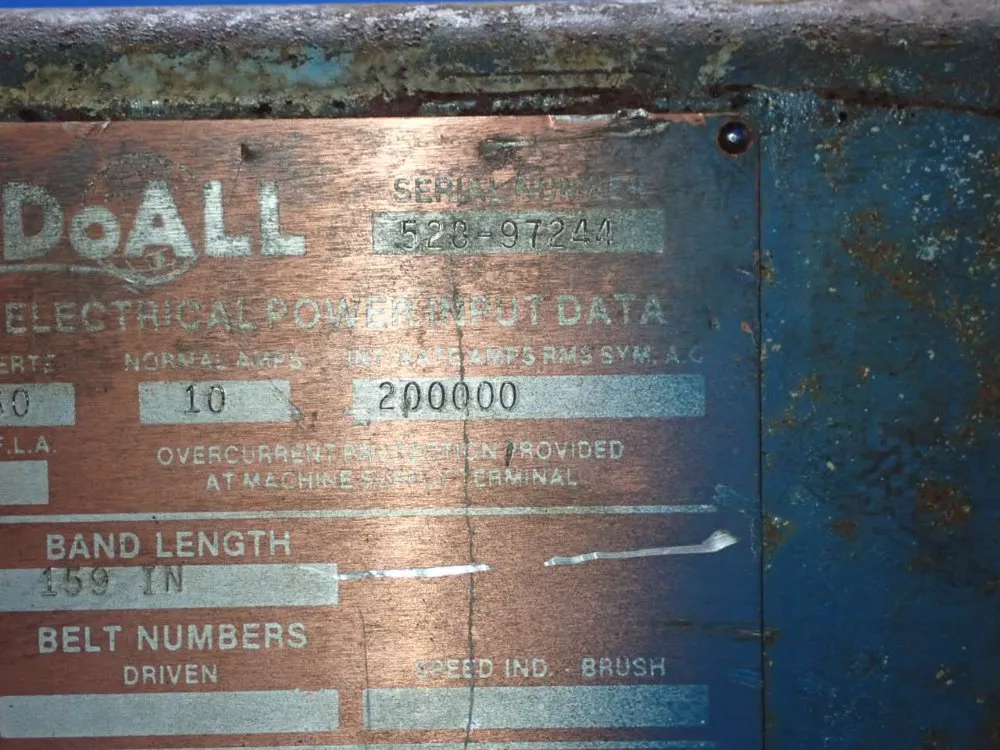 Doall 23 1/2" X 11" Horizontal Band Saw - C-916a