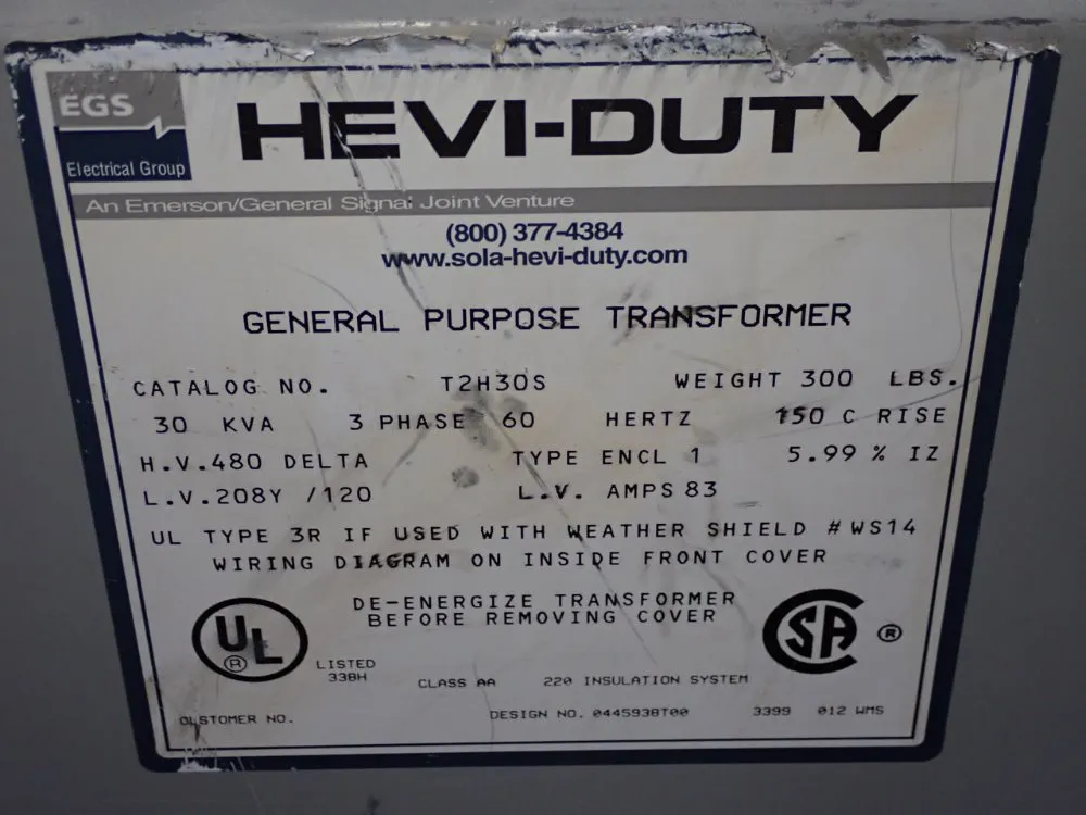 Hevy-duty 30 Kva Transformer - T2h30s