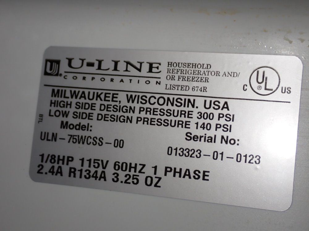 U-line Refrigerator - Uln-75wcss-00