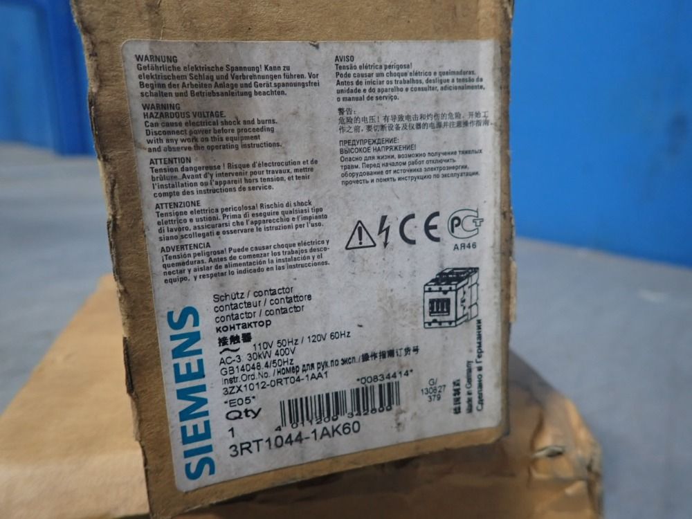 Siemens Contactor - 3rt1044-1ak60