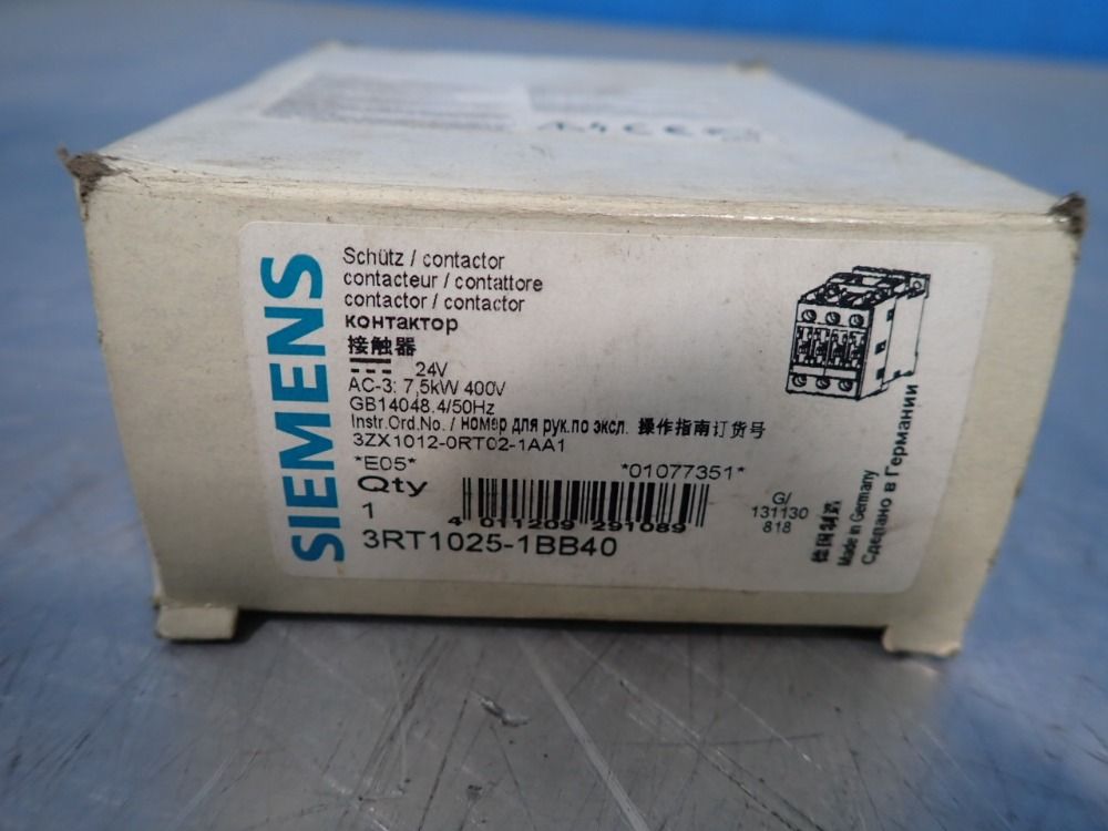 Siemens Contactor - 3rt1025-1bb40