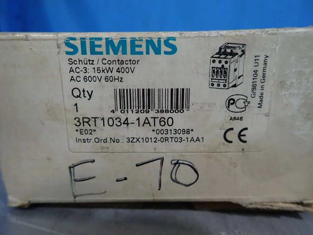 Siemens Contactor - 3rt1034-1at60