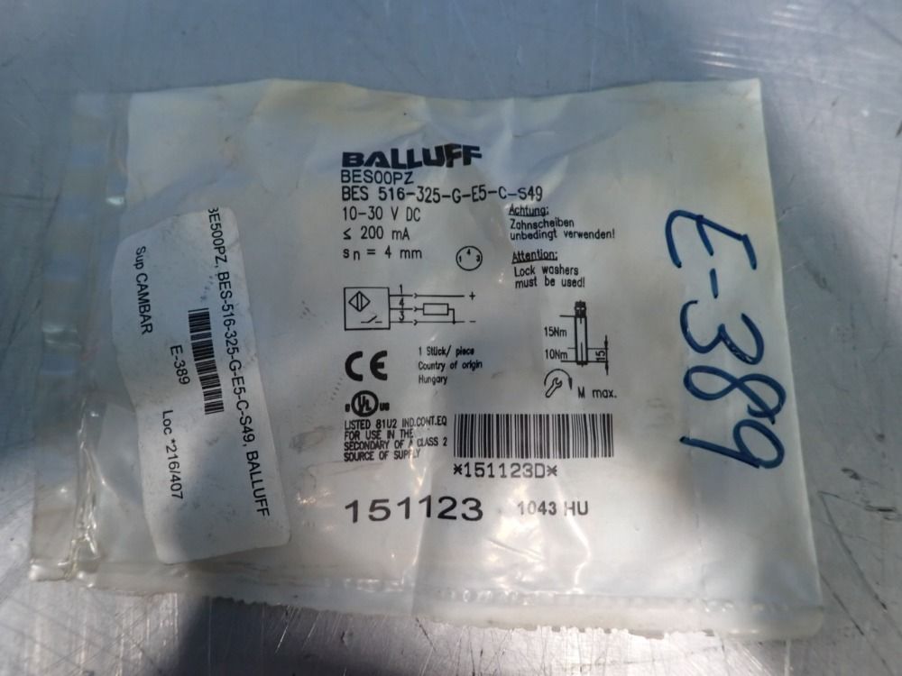 Balluff Lot Of 2 Inductive Sensor - Bes00pz