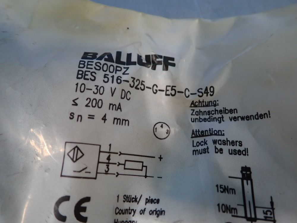 Balluff Lot Of 2 Inductive Sensor - Bes00pz