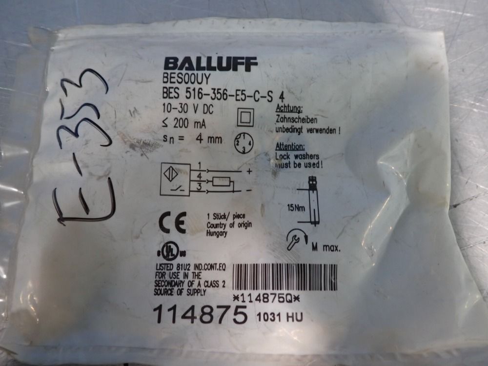 Balluff Lot Of 3 Inductive Sensor - Bes00uy