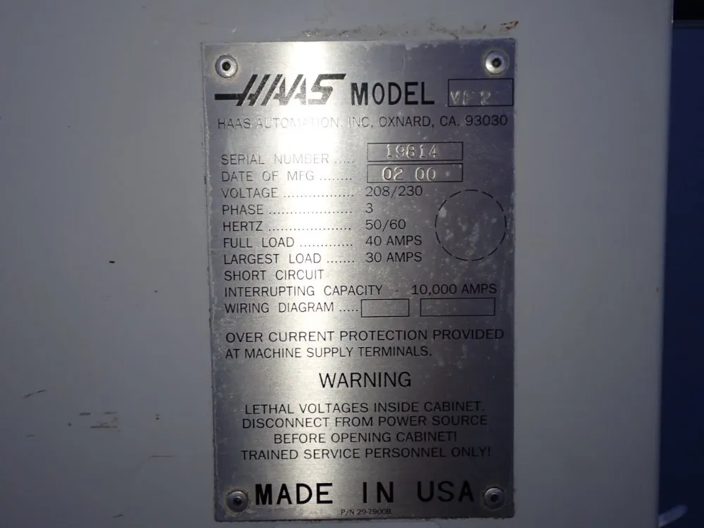 Haas Cnc Vmc - Vf2