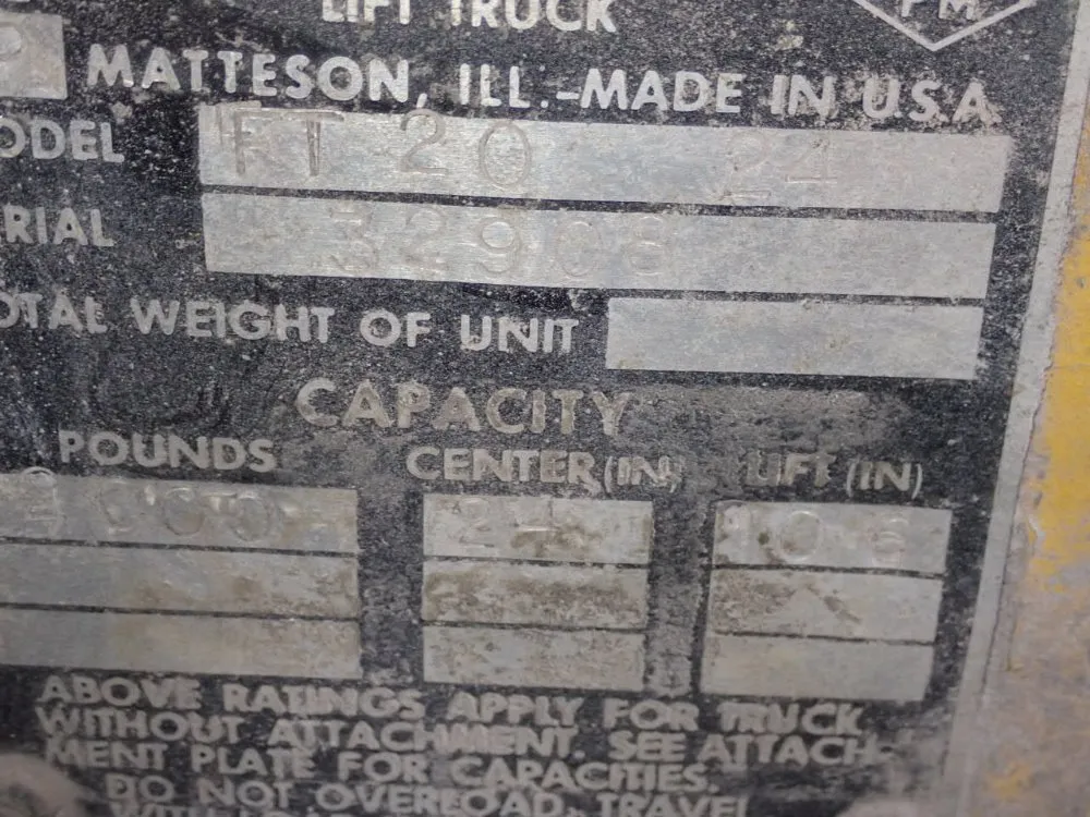 Allis-chamlers 2000 Lbs Propane Forklift - Ft 20 24