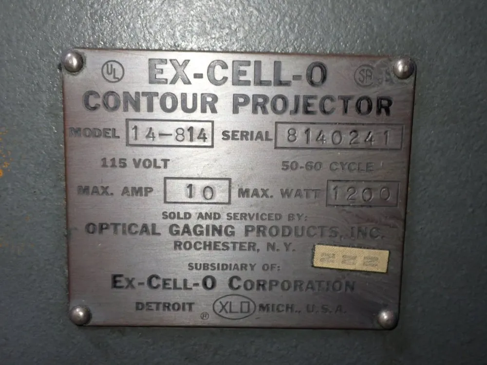 Xlo 14 1/2" Optical Comparator - 14-814