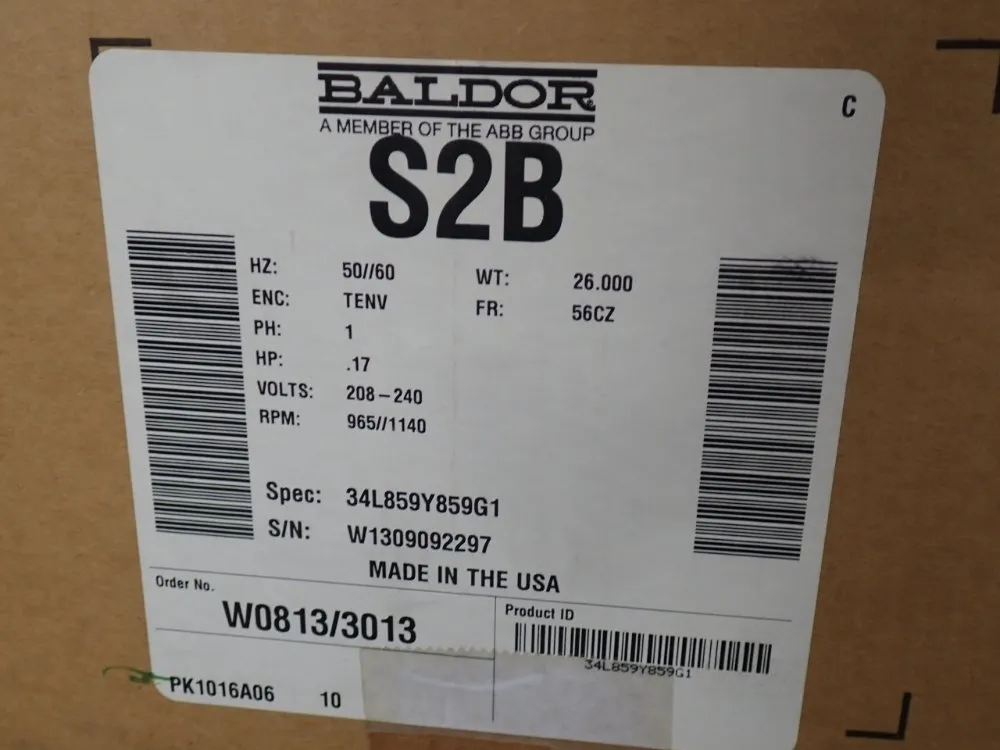 Baldor .17 Hp Motor - 34l859y85961