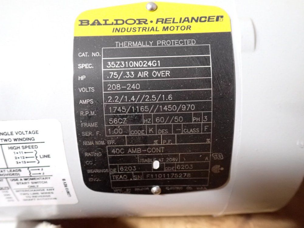 Baldor .75 Hp Motor - 35z285m982g1