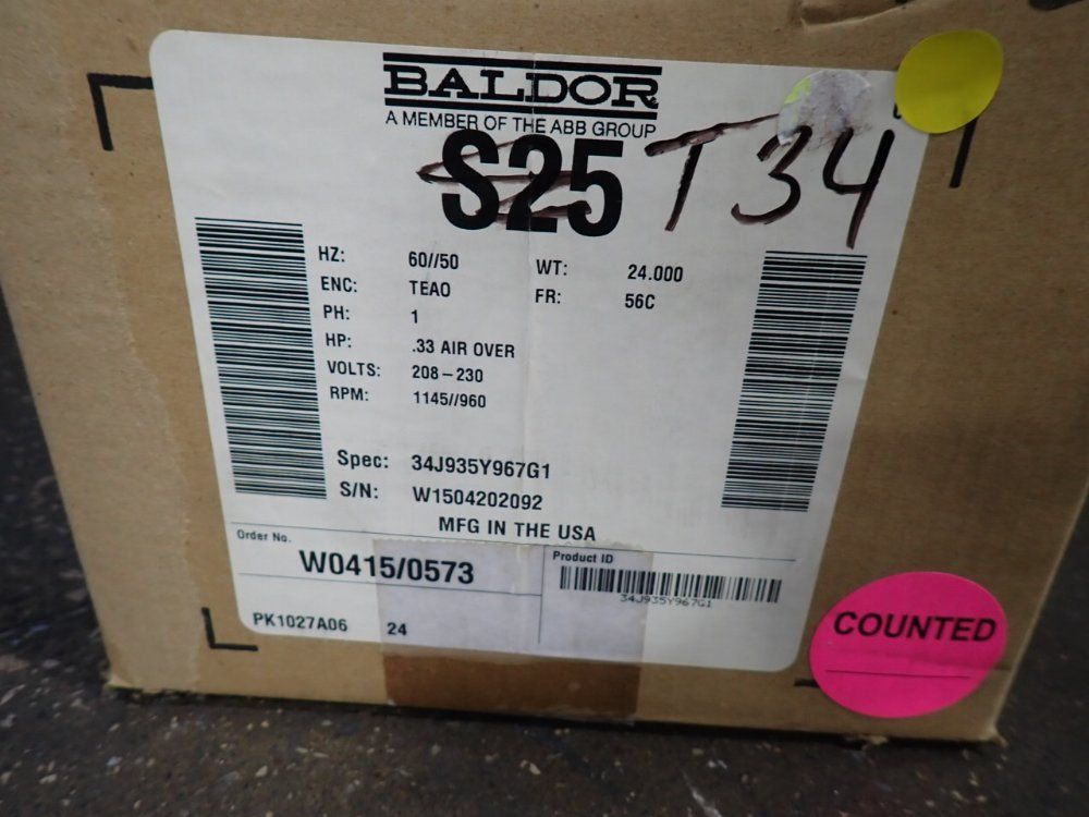 Baldor .33 Hp Motor - 34j935y967g1