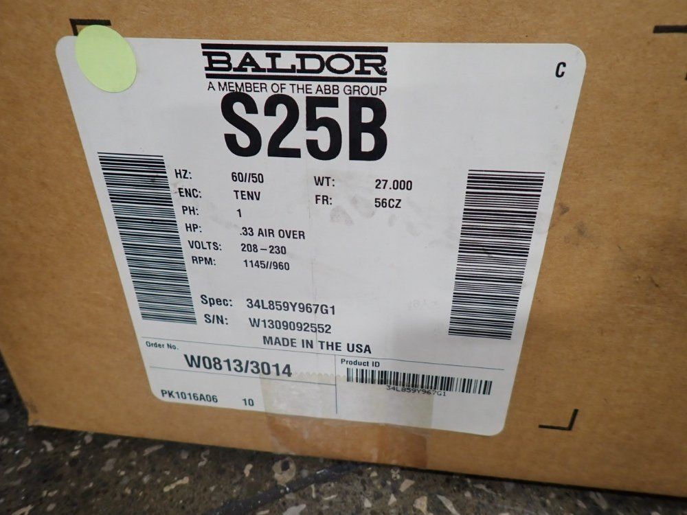 Baldor .33 Hp Motor - 34l859y967g1