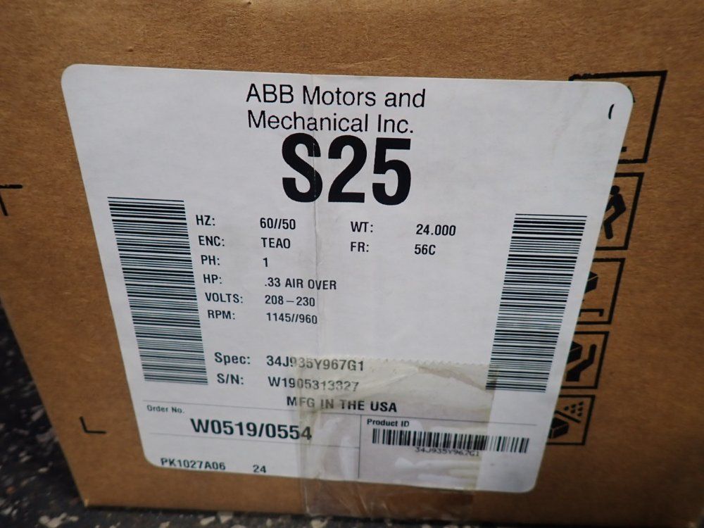 Baldor .33 Hp Motor - 34j935y967g1