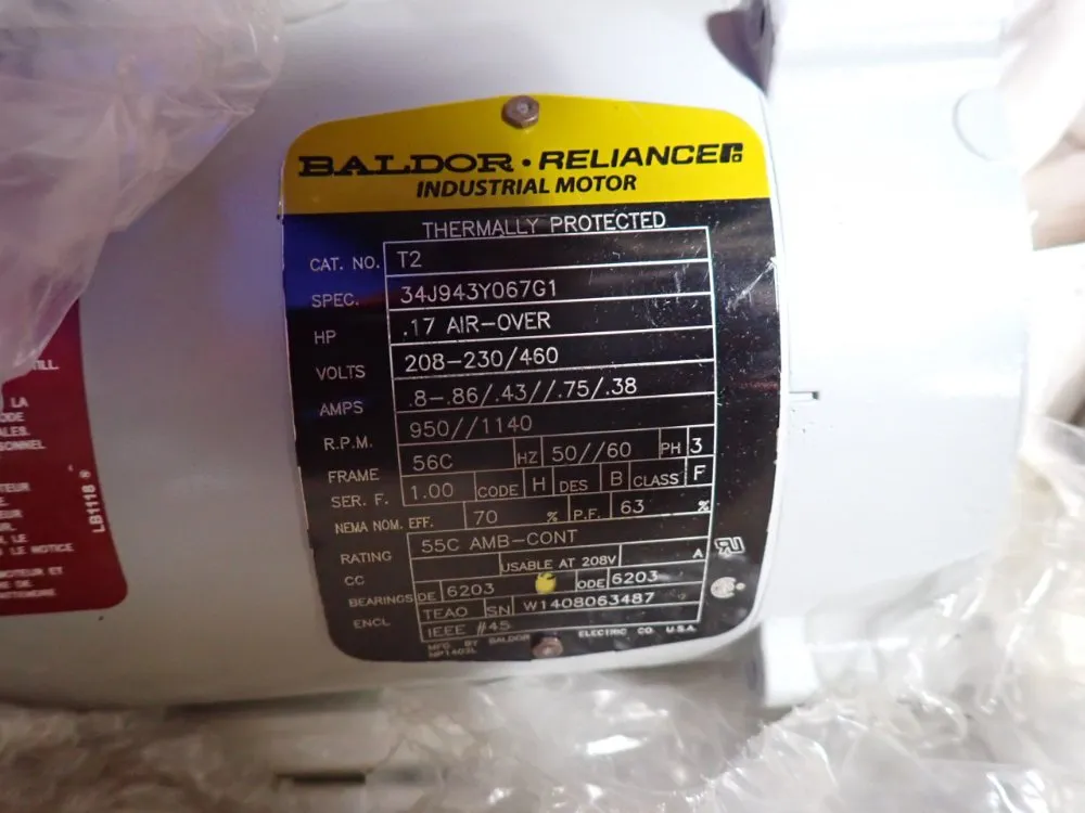 Baldor .5 Hp Motor - 34k594y880g1
