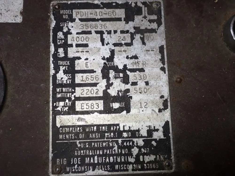 Big Joe 4000 Lbs Die Cart - Pdh-40-60