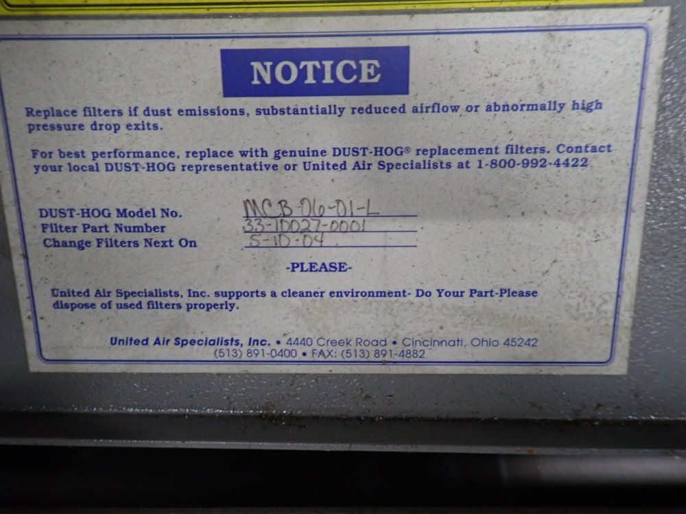 Uas Dust Collector - Mcb-06-01-l