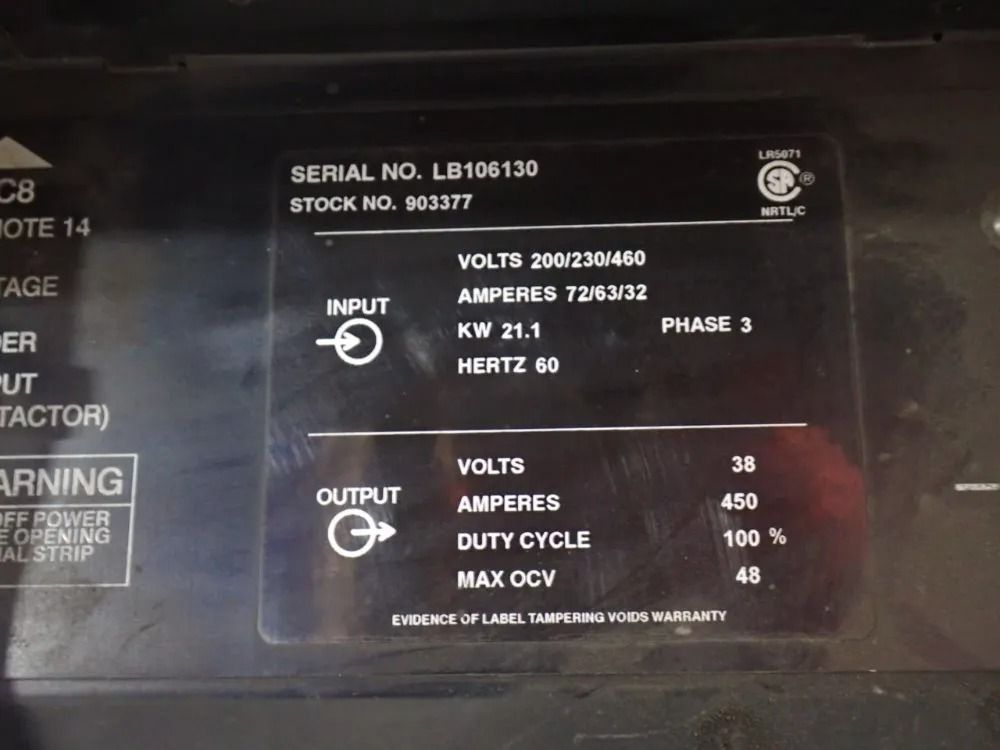 Miller 450a Welder W/ Wire Feeder - Deltaweld 452