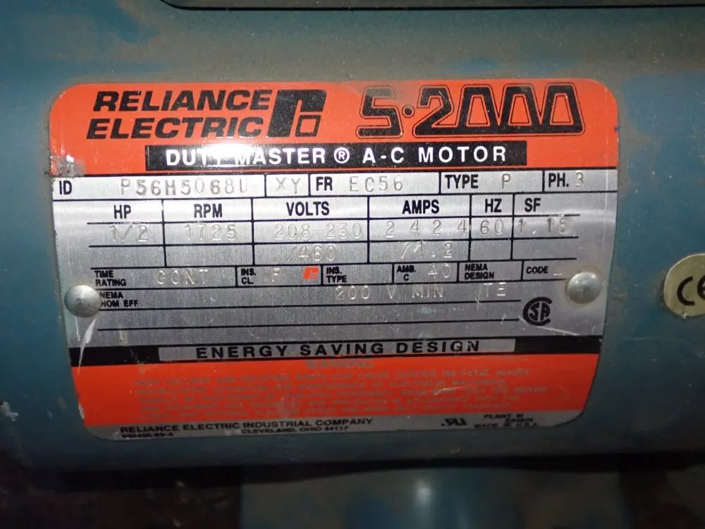Reliance Electric 1/2 Hp Motor - P56h5068u