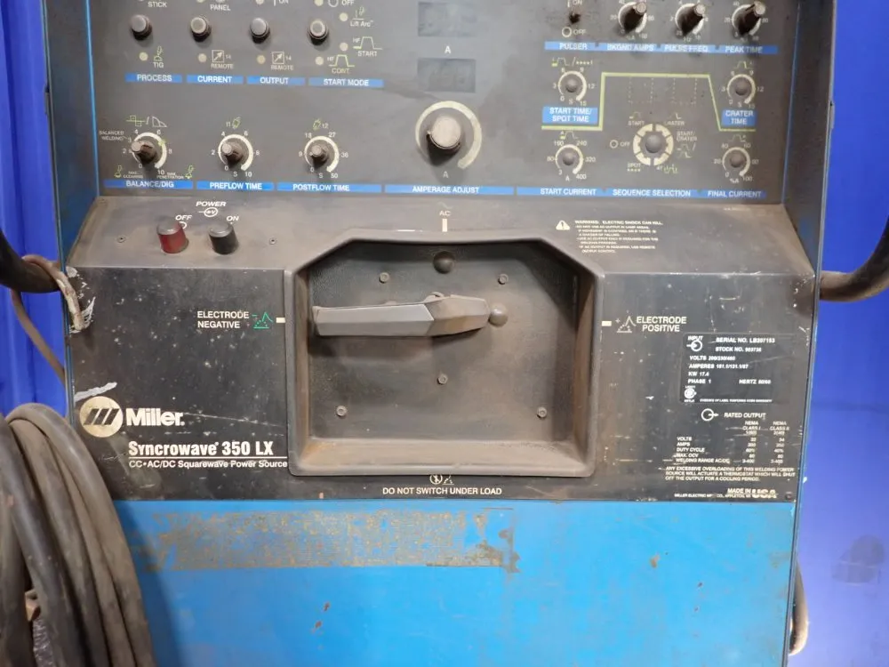 Miller 350 Amp Welder - Syncrowave 350 Lx