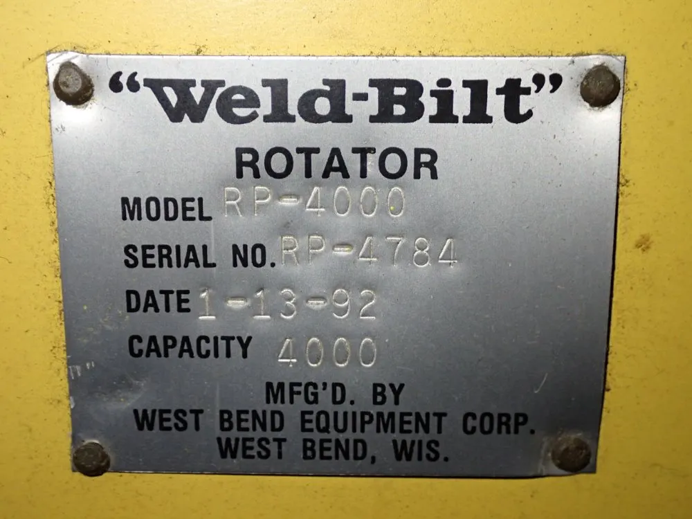 West Bend Equipment 4000 Lbs Upender - Kp-4000