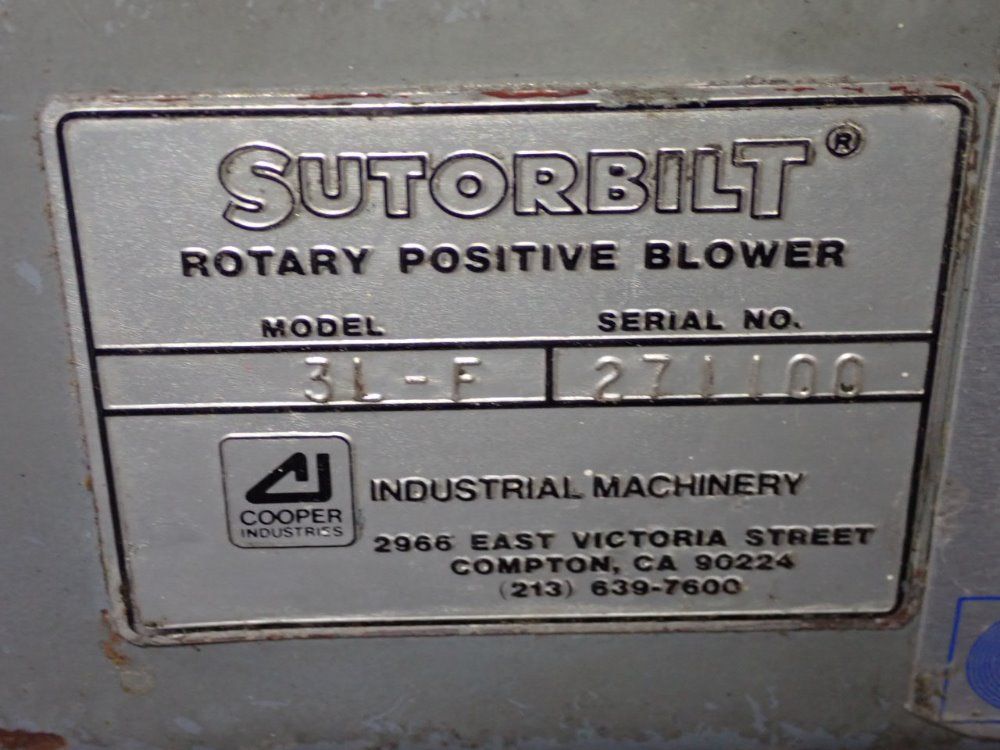 Sutorbilt Rotary Blower - 3l-f