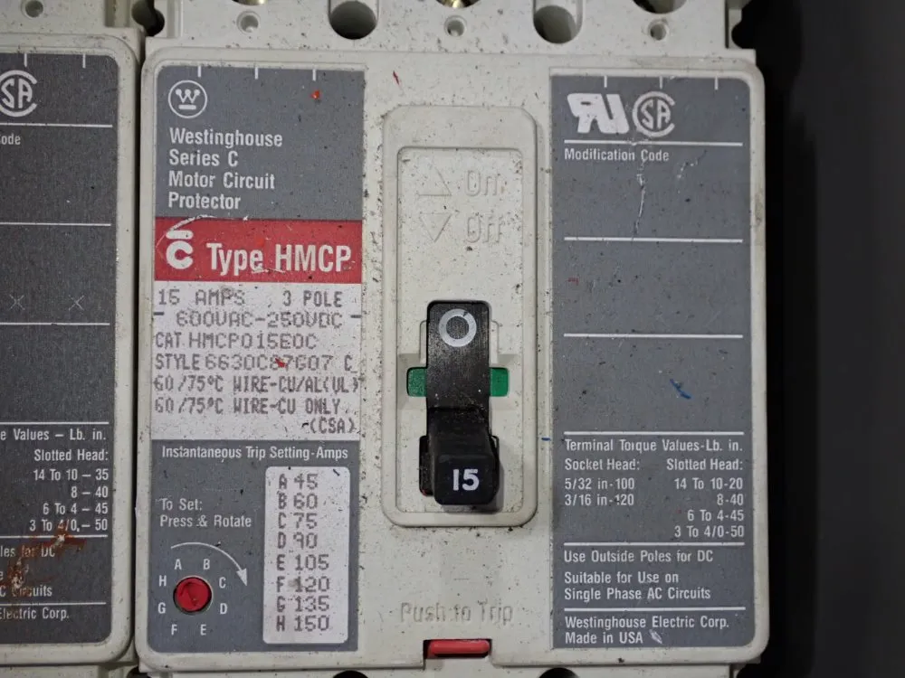 Westinghouse Circuit Breaker - Hmcp