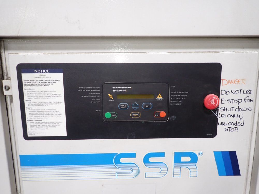 Ingersoll Rand 40 Hp Air Compressor - Ssr-ep40se