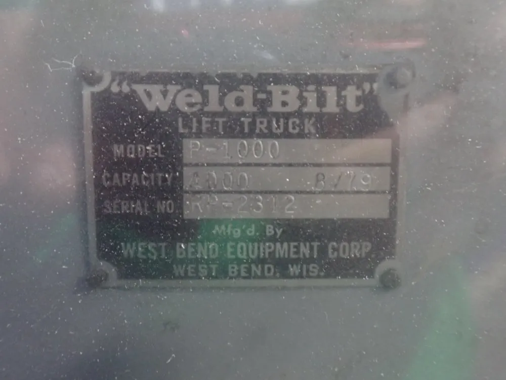 West Bend Equpiment Corp. 4000 Lbs Upender - P-1000