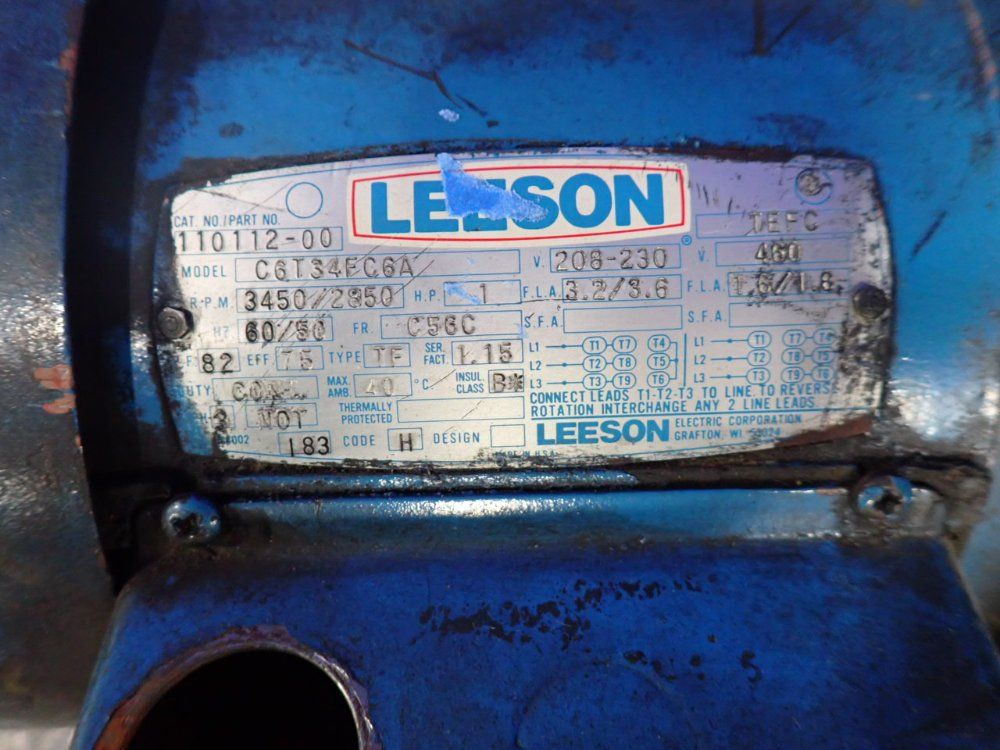 Leeson 1 Hp Centrifugal Blower