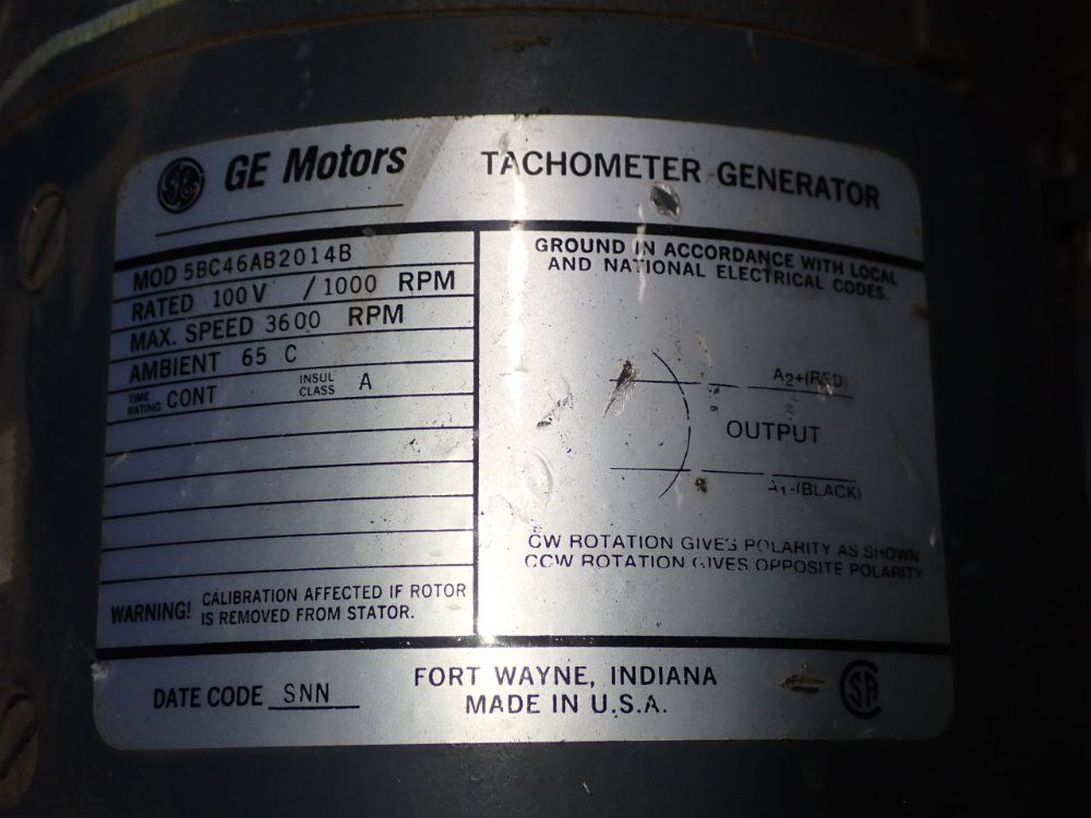 General Electic Tachometer Generator - 5bc46ab2014b